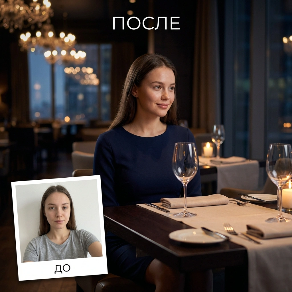 ДО/ПОСЛЕ: ужин в дорогом ресторане